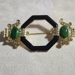 Dramatic Art Deco Style Vintage Brooch